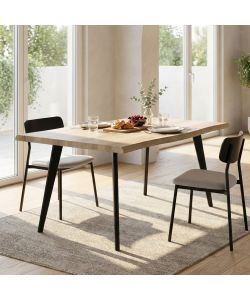 Cosma Tavolo Naturale Nodato 160 x 90 cm Fisso Rettangolare Marrone Chiaro