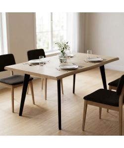 Cosma Tavolo Bianco Effetto Legno 160x90 cm Fisso Moderno Rettangolare
