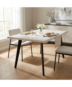 Cosma Tavolo Bianco Effetto Legno 160x90 cm Fisso Moderno Rettangolare