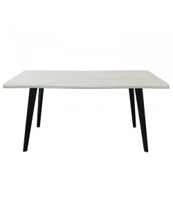 Cosma Tavolo Bianco Effetto Legno 160x90 cm Fisso Moderno Rettangolare