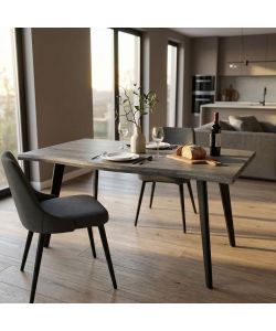 Cosma Tavolo Antracite Effetto Legno 160x90 cm Fisso Moderno Rettangolare