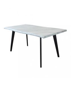 Cosma Tavolo Effetto Pietra 160x90 cm Grigio Rettangolare Fisso