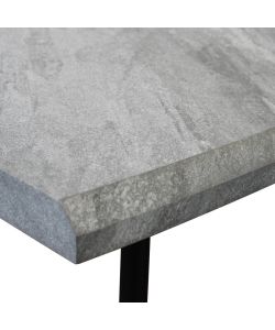 Cosma Tavolo Effetto Pietra 160x90 cm Grigio Rettangolare Fisso