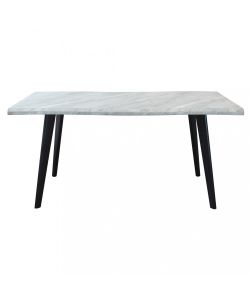 Cosma Tavolo Effetto Pietra 160x90 cm Grigio Rettangolare Fisso