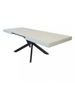 Cosma Tavolo Allungabile Bianco Effetto Legno 160/240 x 90 cm Moderno