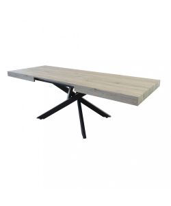 Cosma Tavolo Allungabile Naturale 160/240 cm Struttura Nera Venature