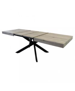 Cosma Tavolo Allungabile Naturale 160/240 cm Struttura Nera Venature