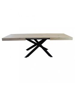 Cosma Tavolo Allungabile Naturale 160/240 cm Struttura Nera Venature