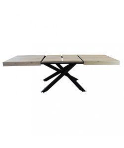 Cosma Tavolo Allungabile Naturale 160/240 cm Struttura Nera Venature