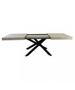 Cosma Tavolo Allungabile Naturale 160/240 cm Struttura Nera Venature