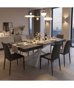 Cosma Tavolo Allungabile Antracite Effetto Legno 160/240 x 90 cm