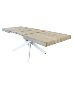 Cosma Tavolo Allungabile Naturale 160/240 cm Struttura Bianca Rettangolare
