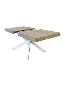 Cosma Tavolo Allungabile Naturale 160/240 cm Struttura Bianca Rettangolare