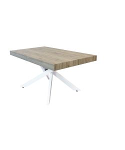 Cosma Tavolo Allungabile Naturale 160/240 cm Struttura Bianca Rettangolare