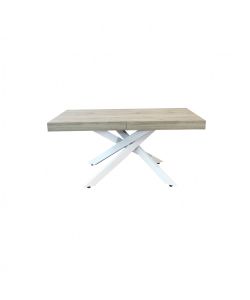 Cosma Tavolo Allungabile Naturale 160/240 cm Struttura Bianca Rettangolare