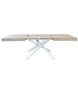 Cosma Tavolo Allungabile Naturale 160/240 cm Struttura Bianca Rettangolare