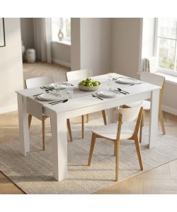 Cosma Tavolo Allungabile Bianco 140/190 x 90 cm Design Moderno