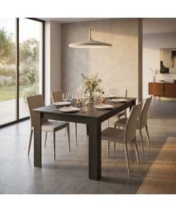 Cosma Tavolo Allungabile Antracite 140/190 x 90 cm Effetto Legno