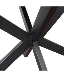 Cosma Tavolo Fisso 160x90 cm Naturale Nodato Struttura Nera Moderno