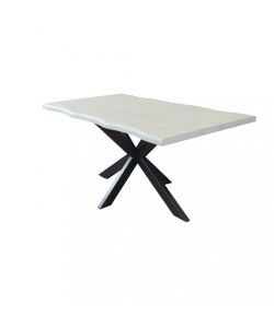 Cosma Tavolo FLOYD Bianco Effetto Legno 160x90 cm Struttura Nera