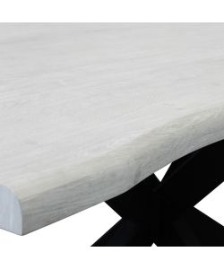 Cosma Tavolo FLOYD Bianco Effetto Legno 160x90 cm Struttura Nera