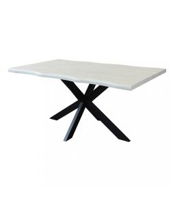 Cosma Tavolo FLOYD Bianco Effetto Legno 160x90 cm Struttura Nera