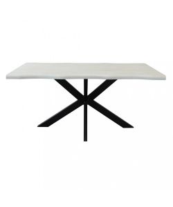 Cosma Tavolo FLOYD Bianco Effetto Legno 160x90 cm Struttura Nera