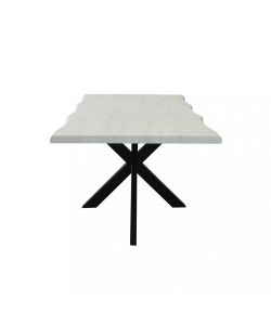 Cosma Tavolo FLOYD Bianco Effetto Legno 160x90 cm Struttura Nera