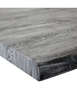 Cosma Tavolo Antracite Effetto Legno 160x90 cm Struttura Nera