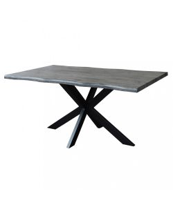 Cosma Tavolo Antracite Effetto Legno 160x90 cm Struttura Nera