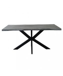 Cosma Tavolo Antracite Effetto Legno 160x90 cm Struttura Nera