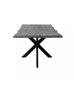 Cosma Tavolo Antracite Effetto Legno 160x90 cm Struttura Nera