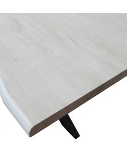 Cosma Tavolo Grigio Effetto Pietra 160 x 90 cm Struttura Nera Moderno