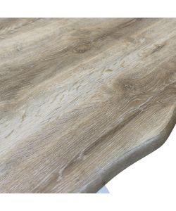 Cosma Tavolo Fisso Rettangolare 160x90 cm Naturale Struttura Bianca