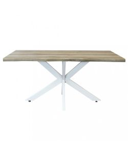 Cosma Tavolo Fisso Rettangolare 160x90 cm Naturale Struttura Bianca