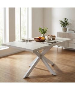 Cosma Tavolo FLOYD Bianco 160x90 cm Effetto Legno Fisso Rettangolare