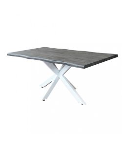 Cosma Tavolo Antracite Effetto Legno 160 x 90 cm Struttura Bianca