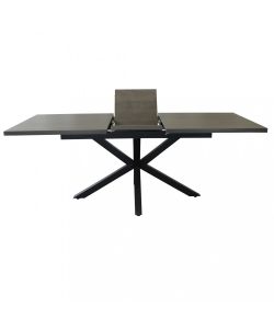 Cosma Tavolo Allungabile Antracite 160/200x90 cm Effetto Legno Struttura Nera