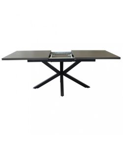 Cosma Tavolo Allungabile Antracite 160/200x90 cm Effetto Legno Struttura Nera