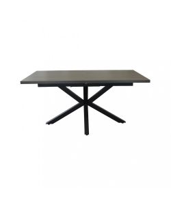 Cosma Tavolo Allungabile Antracite 160/200x90 cm Effetto Legno Struttura Nera