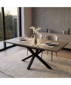 Cosma Tavolo Allungabile Grigio 160/200 x 90 cm in Melamina Moderna