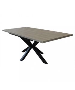 Cosma Tavolo Allungabile Grigio 160/200 x 90 cm in Melamina Moderna