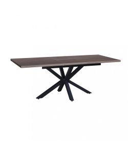 Cosma Tavolo Allungabile Grigio Effetto Cemento Struttura Nera 160/200 x 90 cm