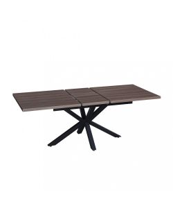 Cosma Tavolo Allungabile Grigio Effetto Cemento Struttura Nera 160/200 x 90 cm
