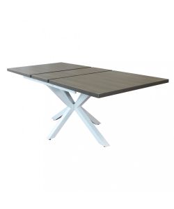 Cosma Tavolo Allungabile Antracite 160/200x90 cm Effetto Legno Struttura Bianca