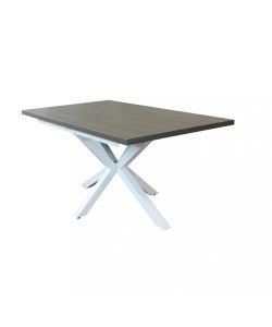 Cosma Tavolo Allungabile Antracite 160/200x90 cm Effetto Legno Struttura Bianca