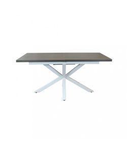 Cosma Tavolo Allungabile Antracite 160/200x90 cm Effetto Legno Struttura Bianca