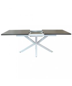 Cosma Tavolo Allungabile Antracite 160/200x90 cm Effetto Legno Struttura Bianca