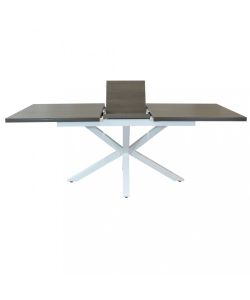 Cosma Tavolo Allungabile Antracite 160/200x90 cm Effetto Legno Struttura Bianca