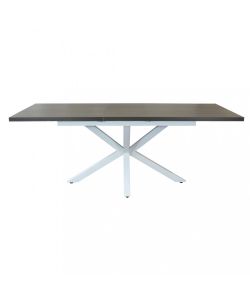 Cosma Tavolo Allungabile Antracite 160/200x90 cm Effetto Legno Struttura Bianca